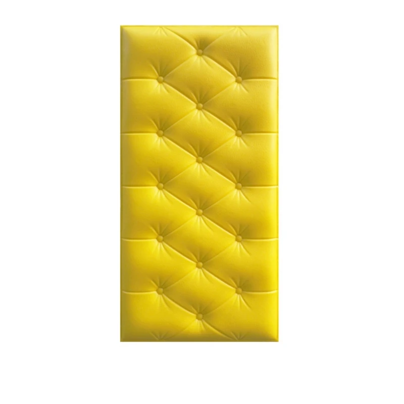 Yellow 3D искусственная кожа PE пена стикер стены водонепроницаемый самоклеющиеся обои для гостиной спальни детской комнаты детская комната Домашний декор - Цвет: Yellow