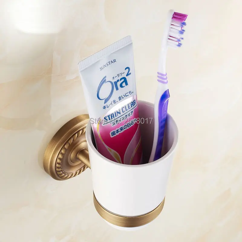 Держатель для стаканов и настенный держатель из античной бронзы один