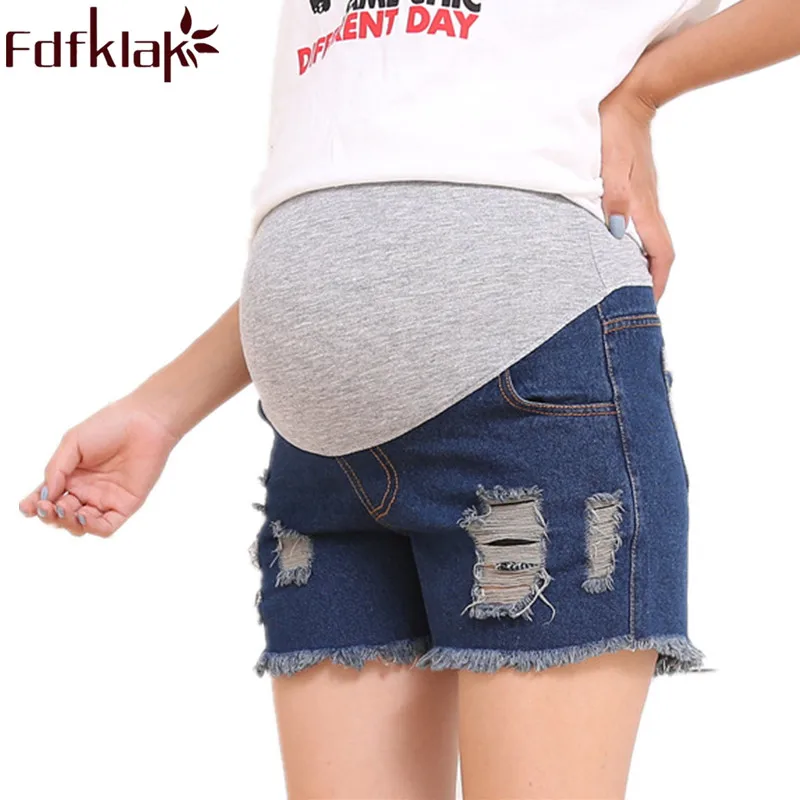 

Fdfklak Short Jeans Maternity Clothing Pants For Pregnant Women Clothes Nursing Trousers Pregnancy Overalls Summer M-3XL F233