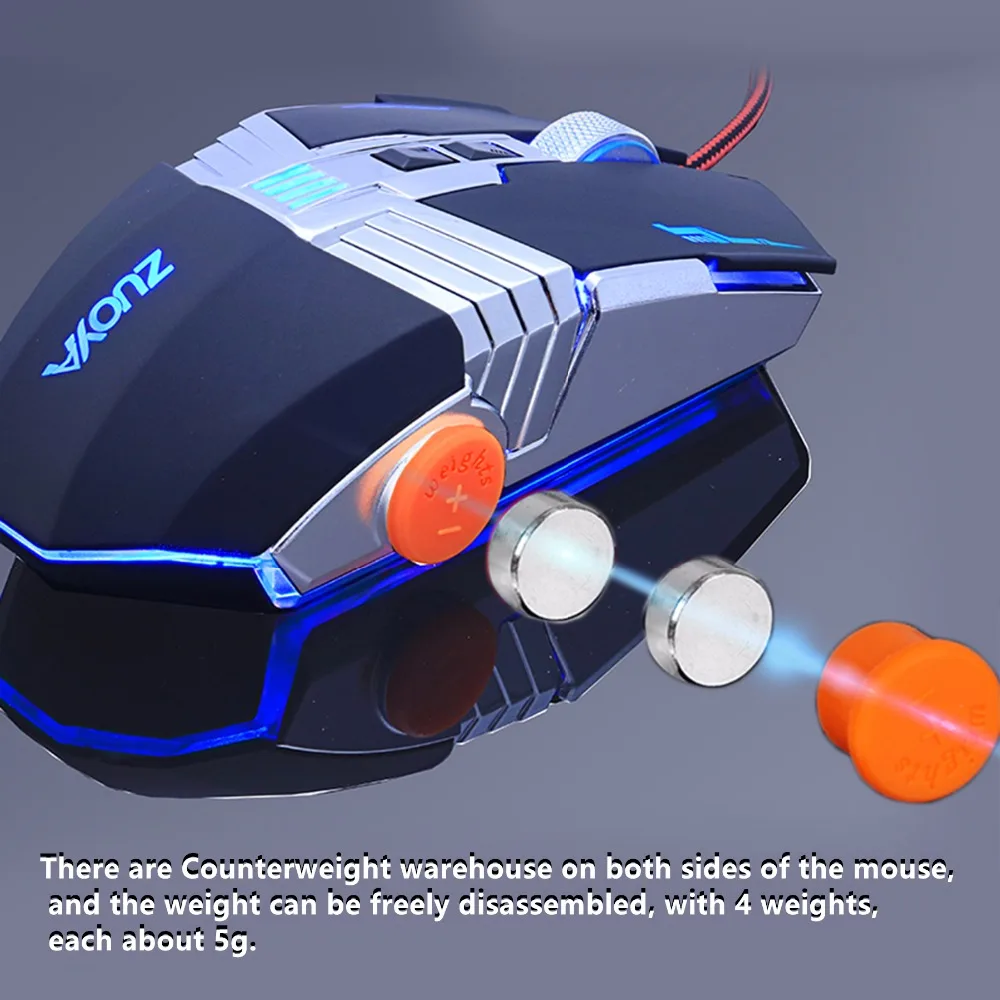 USB игровая мышь DPI профессиональная проводная светодиодный кабель оптическая