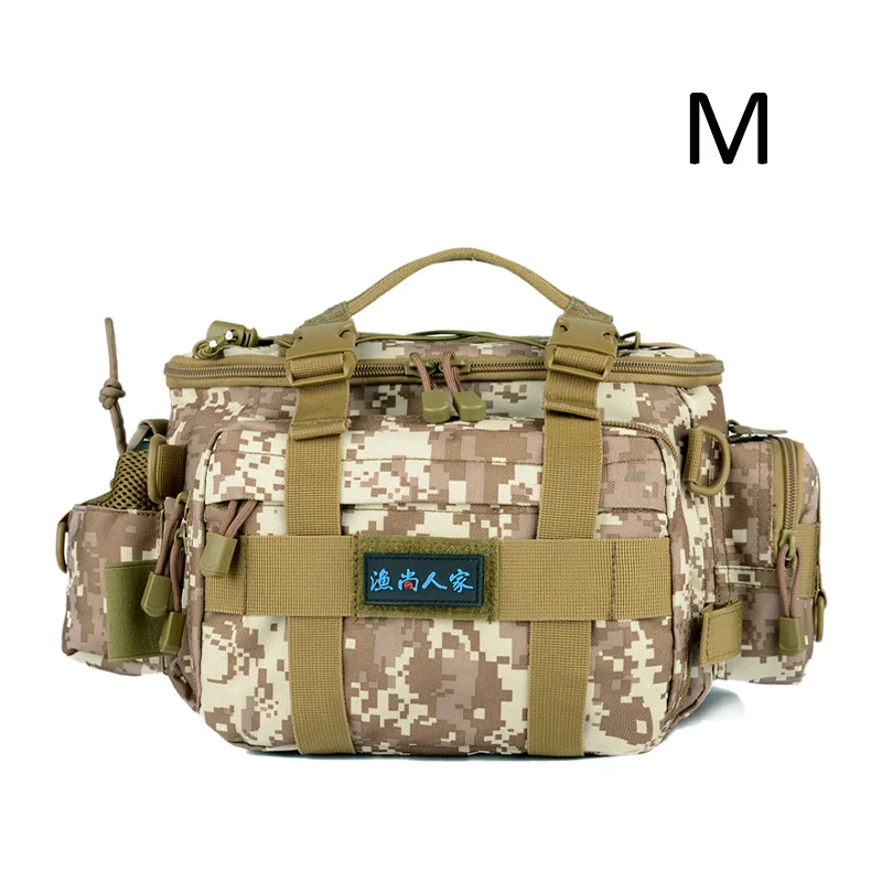 M Desert digital Новая сумка для рыбы, многофункциональный карманный мужской рюкзак для путешествий, сумка на плечо, камуфляжная тактическая ручная сумка XA28G - Цвет: M Desert digital