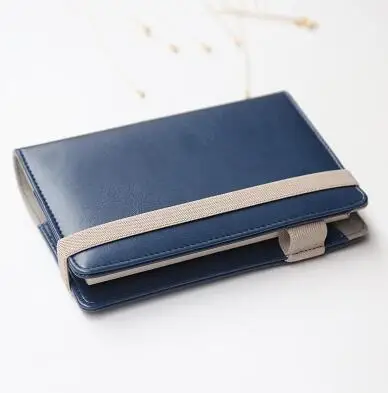 blue with refill Блокнот-планировщик на спирали, формата А5, А6, из искусственной кожи, блокнот для записей, офисный дневник, блокнот для путешествий, Новинка - Цвет: blue with refill