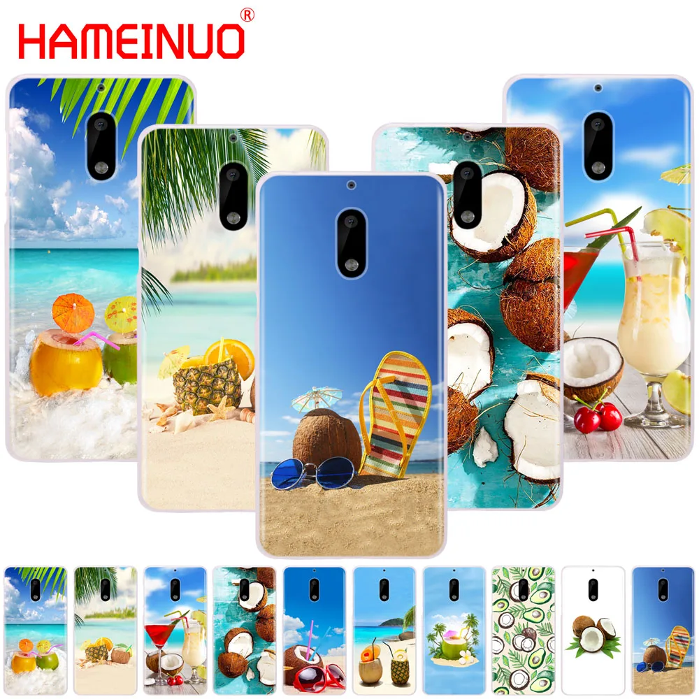 HAMEINUO кокосовый пляж фруктовый сок Летний чехол для телефона Nokia 9 8 7 6 5 3 Lumia 630 640 640XL