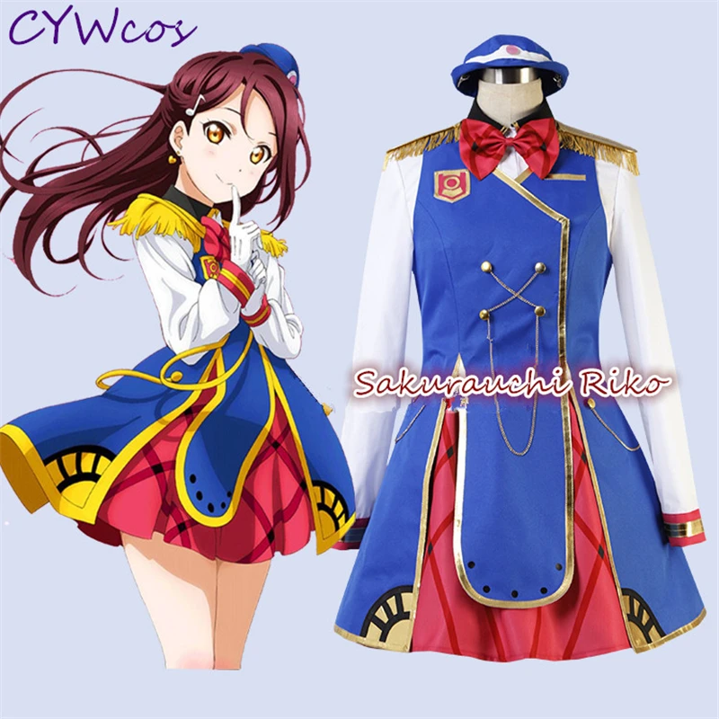 Sakurauchi Riko/карнавальный костюм Love Live Sunshine Aqours вечерние костюмы для косплея