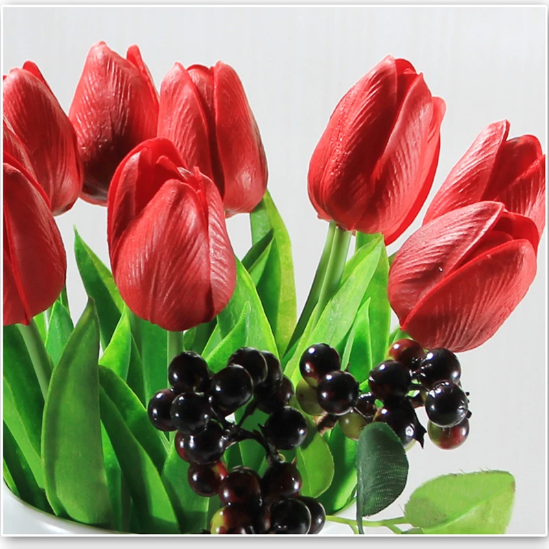 Искусственные ПУ латексные тюльпаны цветы для украшения дома искусственный