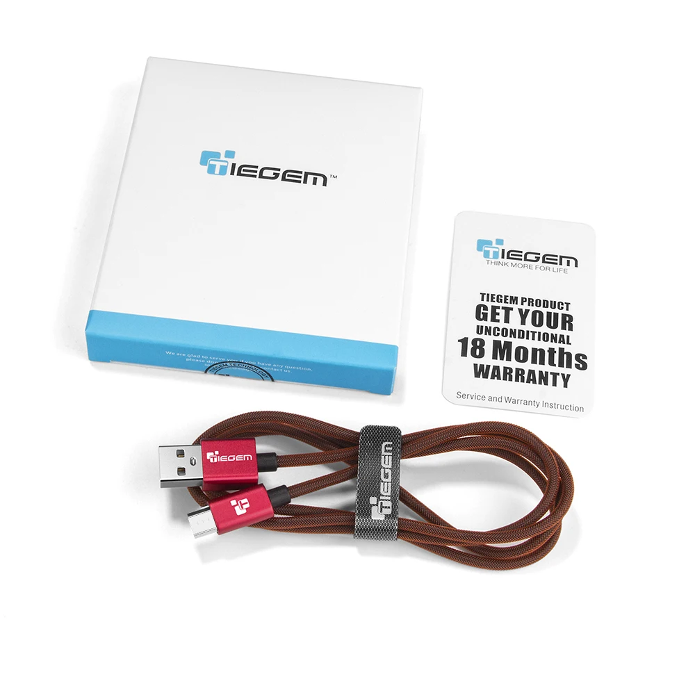 Кабель Micro usb Tiegem в нейлоновой оплетке USB кабель для быстрой зарядки и передачи