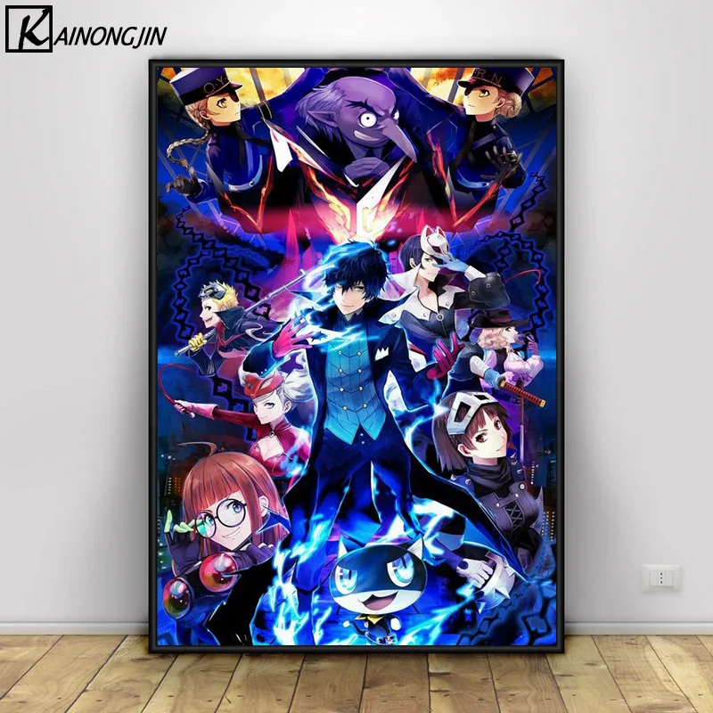 Плакат Persona 5 японского аниме постеры и принты Холст Живопись стены Искусство картина для гостиной домашний декор - Цвет: 005