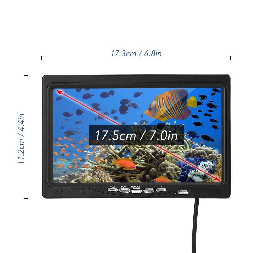 Рыболокаторы 7 дюймов ЖК-дисплей Цвет Экран видео для контроля уровня сахара в