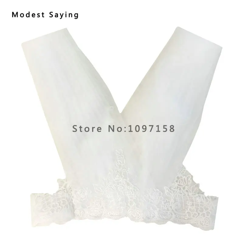 

Real Elegant V Neck Short Sleeve Lace Wedding Boleros 2018 with Detachable Shoulder Bridal Cape Jacket Shawl Wedding Accessories