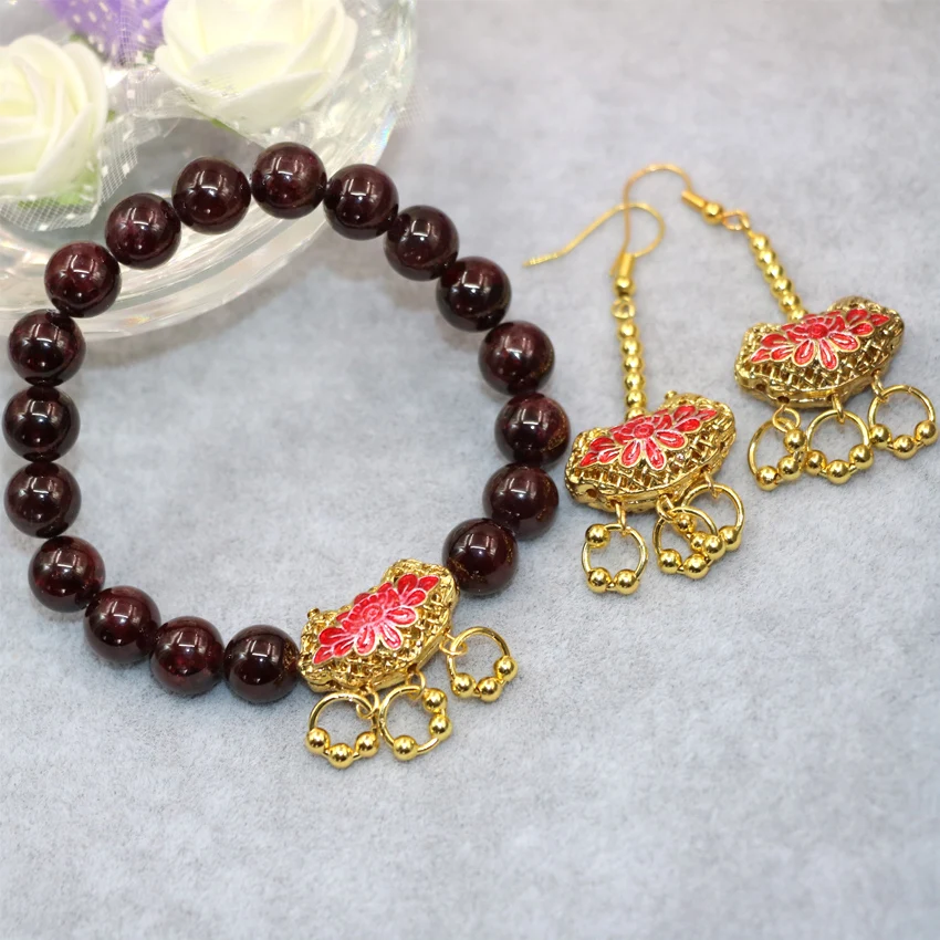 Подвески талисманы натуральный 8 мм гранат круглые каменные бусы Перегородчатые