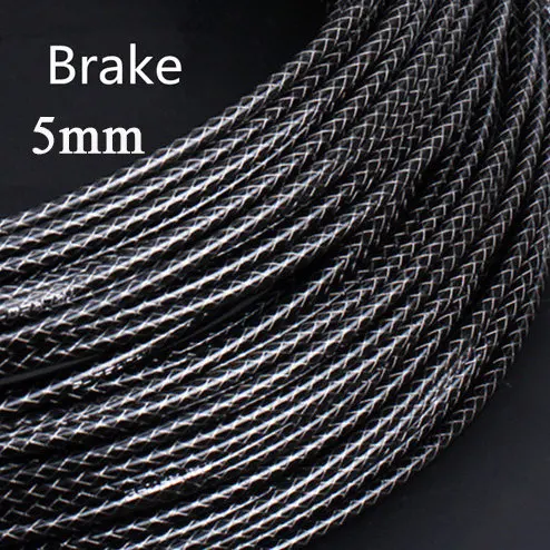 black brake cable TRLREQ 3 м Велосипедный тормозной кабель корпус MTB дорожный велосипед 5 мм ткацкая велосипедная линия тормоза/переключения передач Велосипедный тормозной кабель набор - Цвет: black brake cable