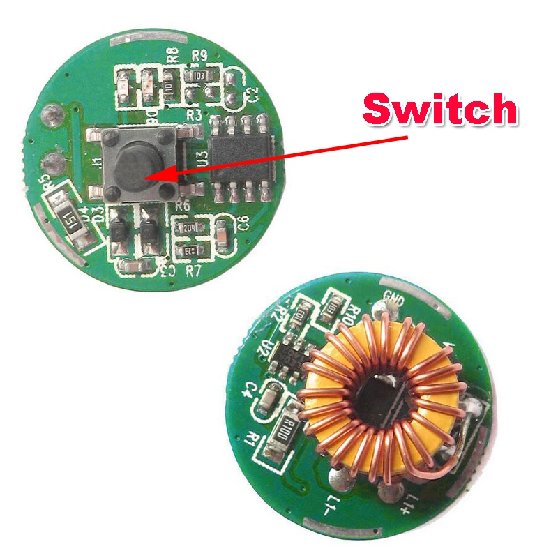 

LED Driver with Switch Input 5V~ 12V 20mm For Cree 10W XML T6 / U2 XM-L2 LED Flashlight or 5V 12V Battery Car Light