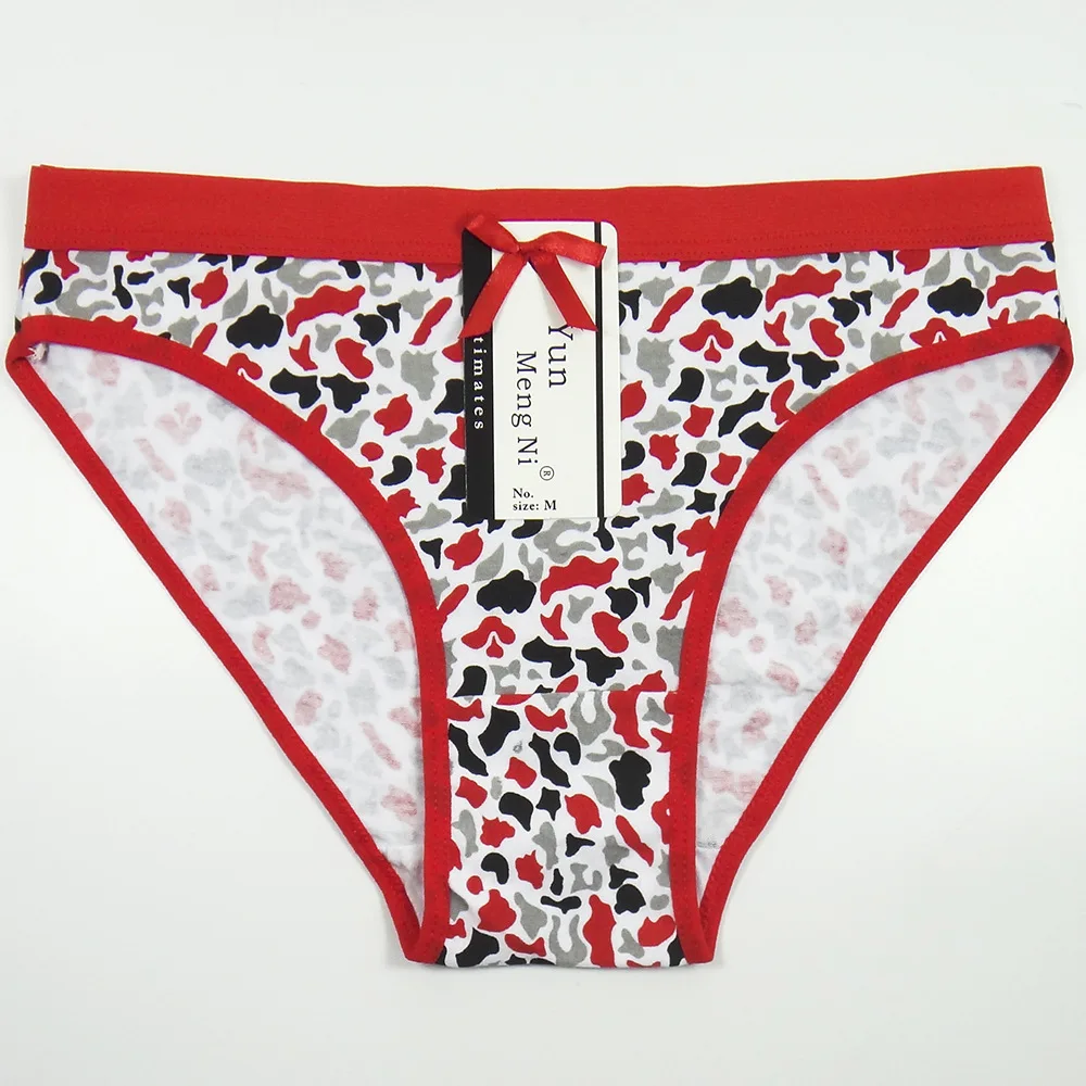 Лот 12 шт Для женщин нижнее белье хлопка сексуальные трусики трусы с камуфляжным