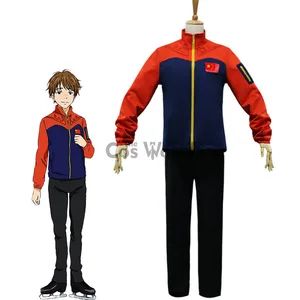 YURI!!! on ICE Ji Guang Hong Coat Jacket Pants Sportswear Jersey Uniform Outfit Anime Cosplay Costumes YURI!!! on ICE Ji Guang Hong Coat Jacket Pants Sportswear Jersey Uniform Outfit Anime Cosplay Costumes