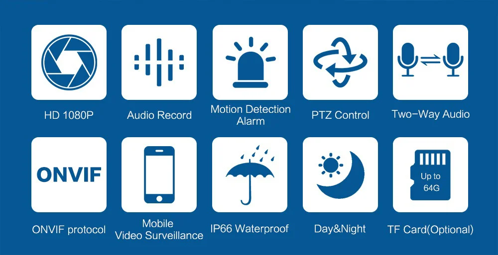 1080P 2MP Wi-Fi скорость купольная IP камера наружная Водонепроницаемая беспроводная PTZ камера безопасности двухсторонняя аудио SD карта IR 30m P2P приложение XMEYE