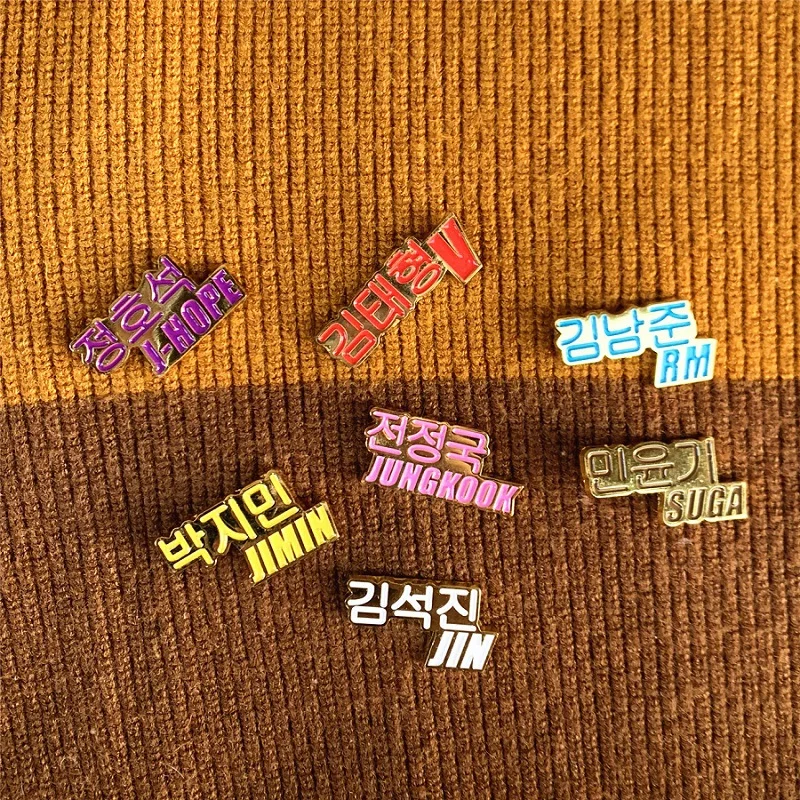 Черный Розовый Exo Jungkook Suga V Jimin Jin Rm Металл дважды хочу один значок Pin Lightstick Pin задний значок нагрудный знак брошь K-pop