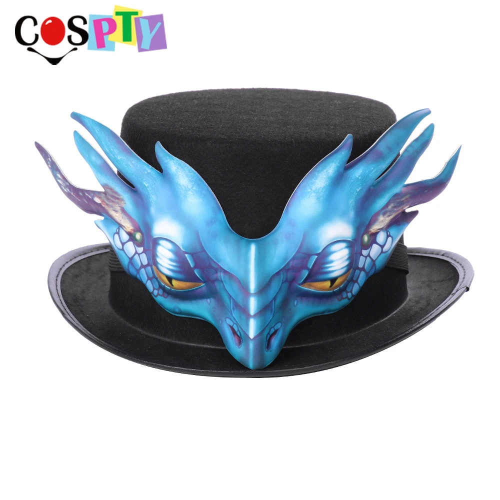 Cospty Винтаж Готический Панк Стиль мужские и женские черные шапки с драконом