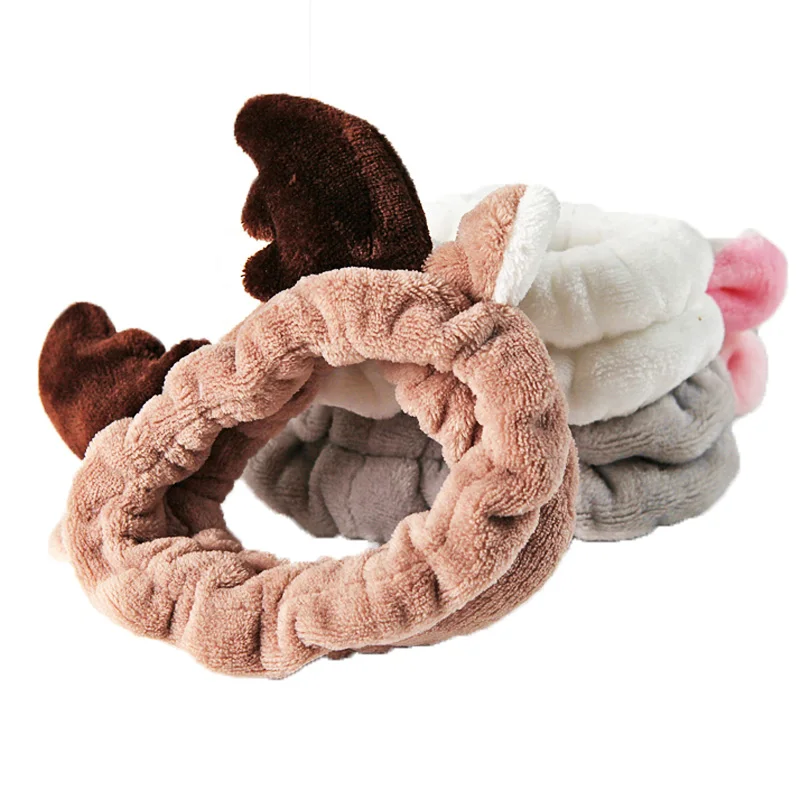 Милу олень Рог Женская повязка на голову для детей с бантиком эластичной