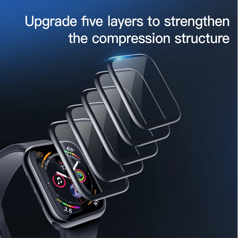 Защитная пленка Baseus 9D для iWatch 3 2 1 i Watch из закаленного стекла для Apple Watch 3 2 1 серии 38 мм 42 мм