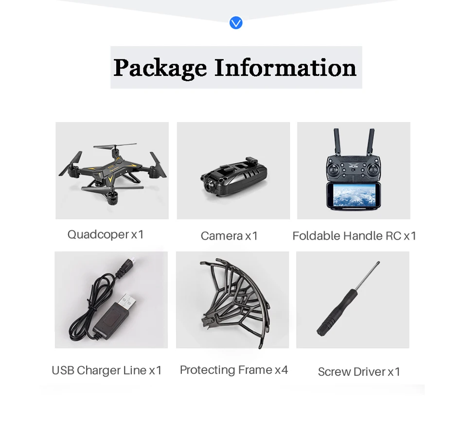 Радиоуправляемый Дрон Квадрокоптер Дроны с 1080P wifi камера HD wifi FPV удерживающий высоту Безголовый режим Дрон долгое время действия