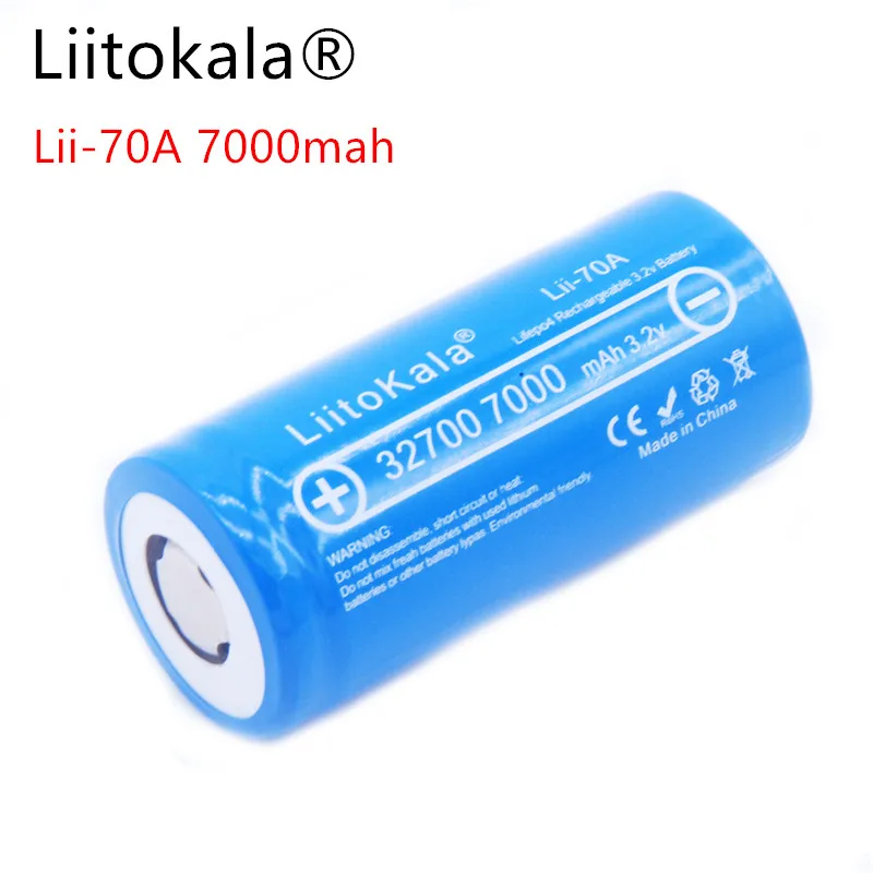 Аккумулятор LiitoKala 100% в 3 2 32700 мАч LiFePO4 35 А непрерывный разряд максимум 55