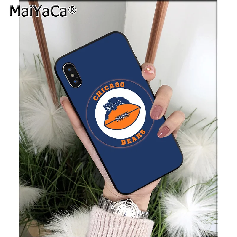 A13 MaiYaCa Chicago Bears мягкий, силиконовый, из ТПУ черный чехол для телефона Apple iPhone 8 7 6 6S Plus X XS MAX 5 5S SE XR чехол - Цвет: A13