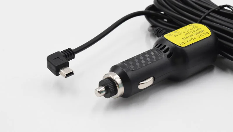 XCGaoon 3,5 м 5 в а мини USB изогнутое левое автомобильное зарядное устройство с 2 usb-портами для автомобиля dvr камера регистратор мобильный, вход DC 8 V-36 V