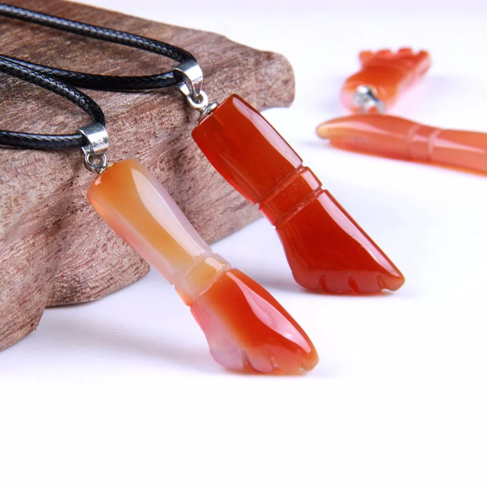 Tumbled 1," Carnelian Hand Carvd камень большой палец вверх Подвеска" Кулак "Кристалл Рейки заживление Diy аксессуары для изготовления украшений