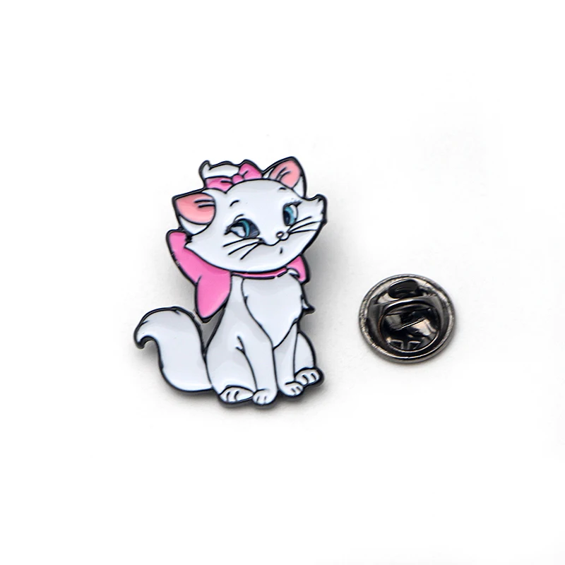 P2268 Dongmanli новые Marie Aristocats Детские булавки Maria Cat эмалированная Брошь для женщин и девочек значок ювелирные изделия аксессуары