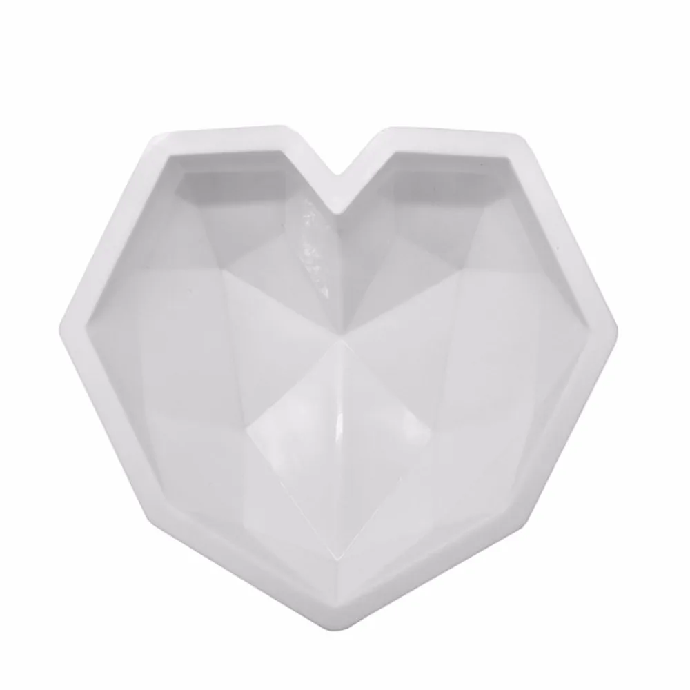 NEW Handmade Love Heart Diamond Shape Silicone Cake Chocolate Molds For Pudding Chiffon Mousse Dessert Baking Pastry Tools | Дом и сад