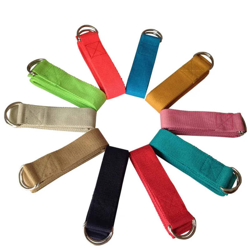 Фитнес многоцветные пояса для йоги растягивающийся ремешок d образное кольцо