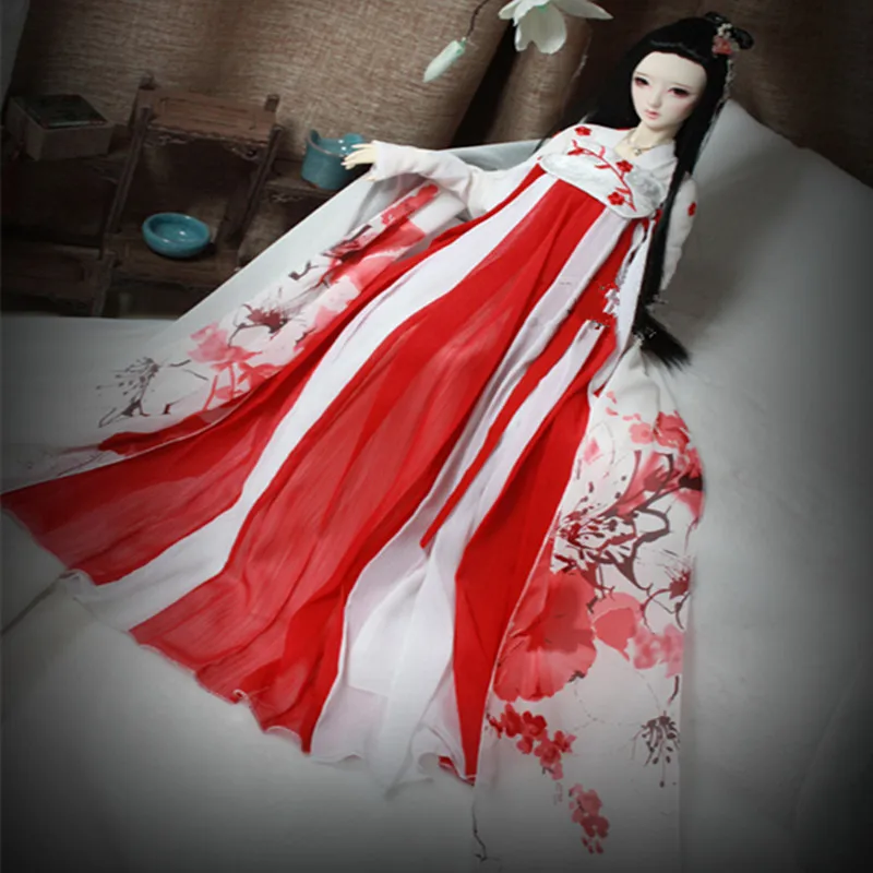 3 BJD одежда из Китая в старинном стиле, красный цвет-sd16 sd10 sd13 msd