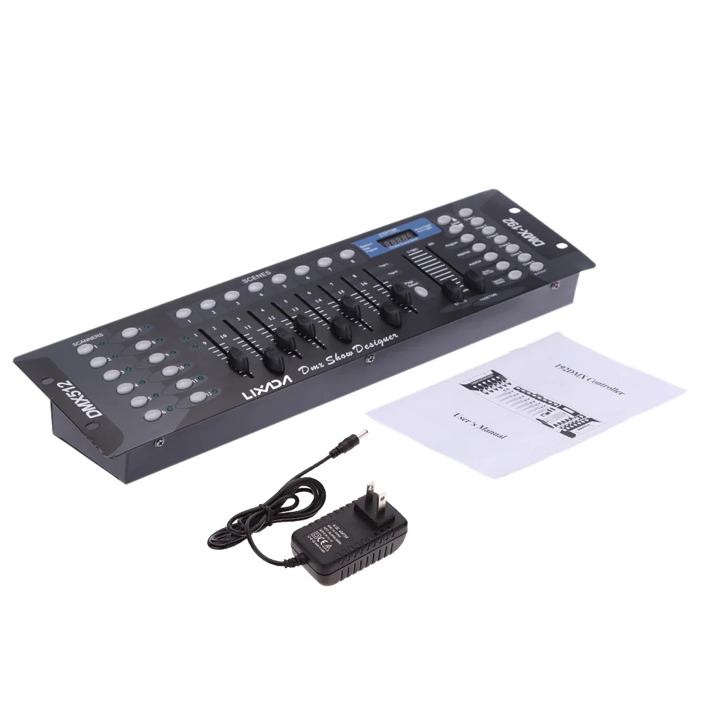 192 каналов DMX512 Контроллер консоль для сцсветильник вечерние диджея дискотеки