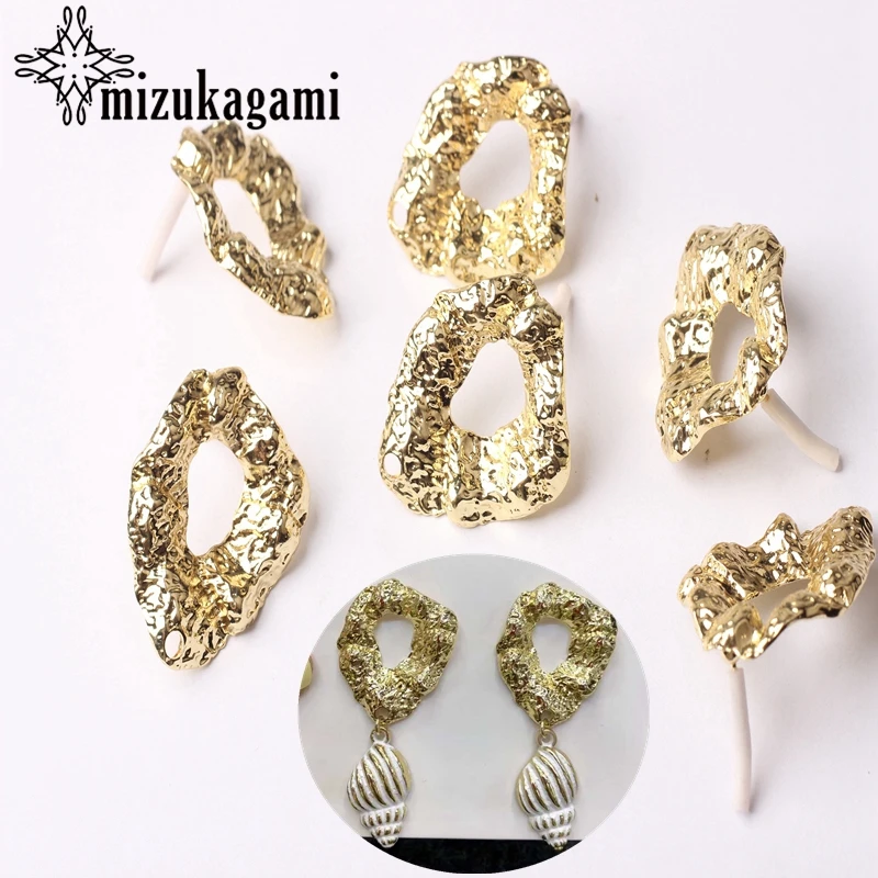 

Zinc Alloy Golden Geometry Earrings Connector 23*30mm 6pcs/lot For DIY Fashion Exaggerated Earrings Jewelry Making Accessories