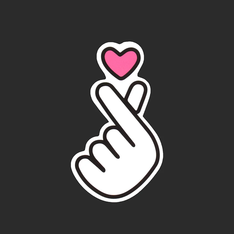 Модный бренд Love Gesture черная и белая наклейка для стайлинга автомобиля