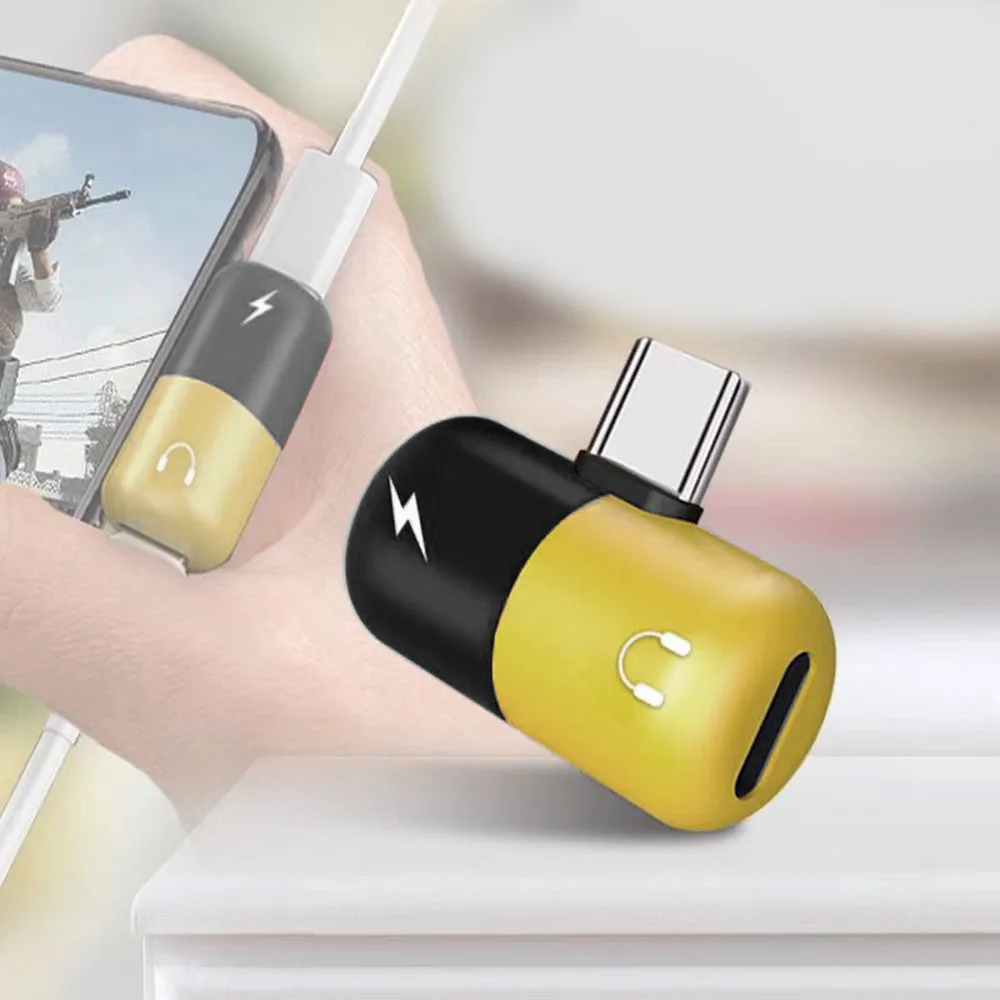 Olhveitra Тип C двойной порт адаптер для Xiaomi Huawei Samsung аудио Aux Auriculares зарядки наушники