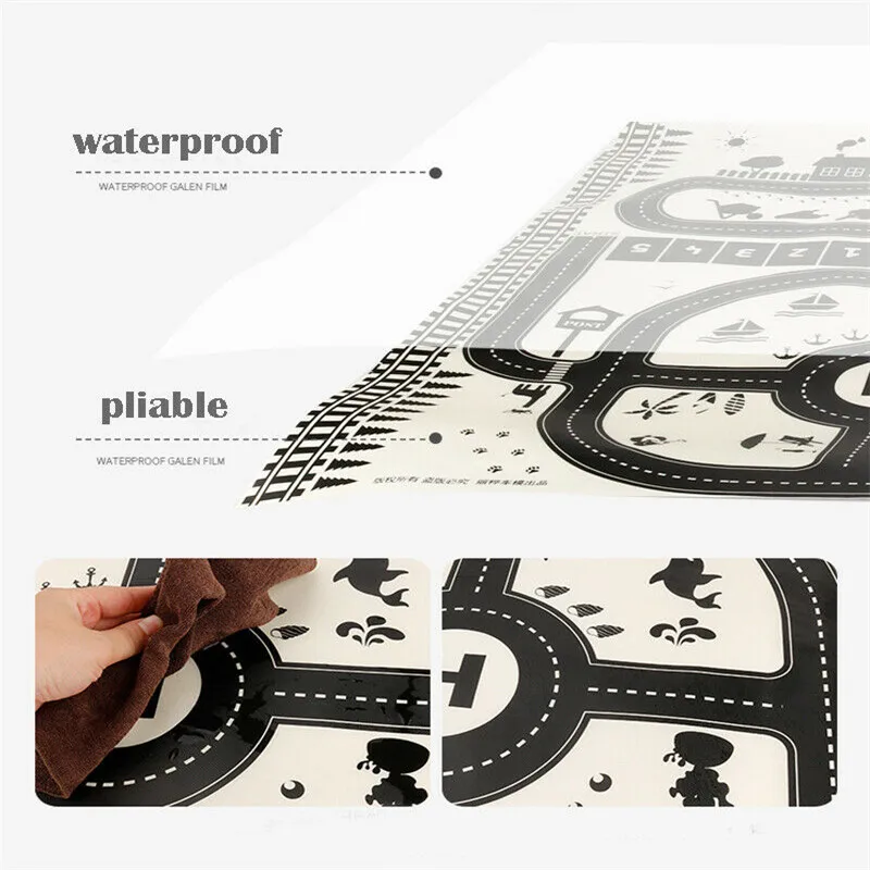 Большой игровой коврик для городских дорог детский диагональ 18 шт. мини-коврик