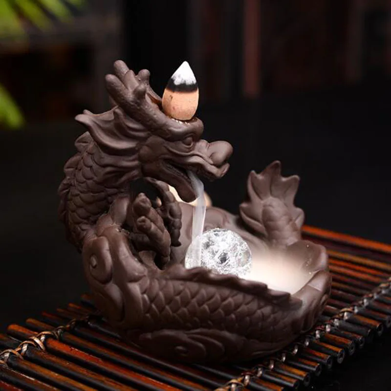 Горелка для благовоний с керамическим драконом ароматизатор из сандалового
