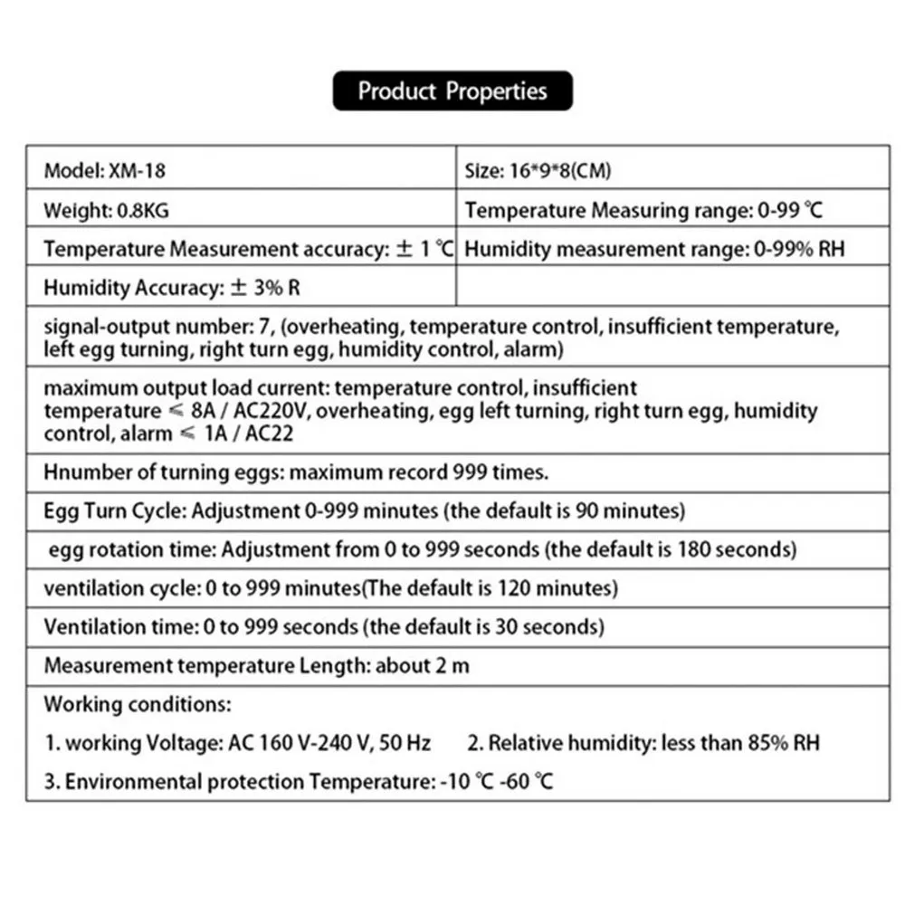 Инкубатор с термостатом и автоматической влажностью 110 В|Принадлежности для