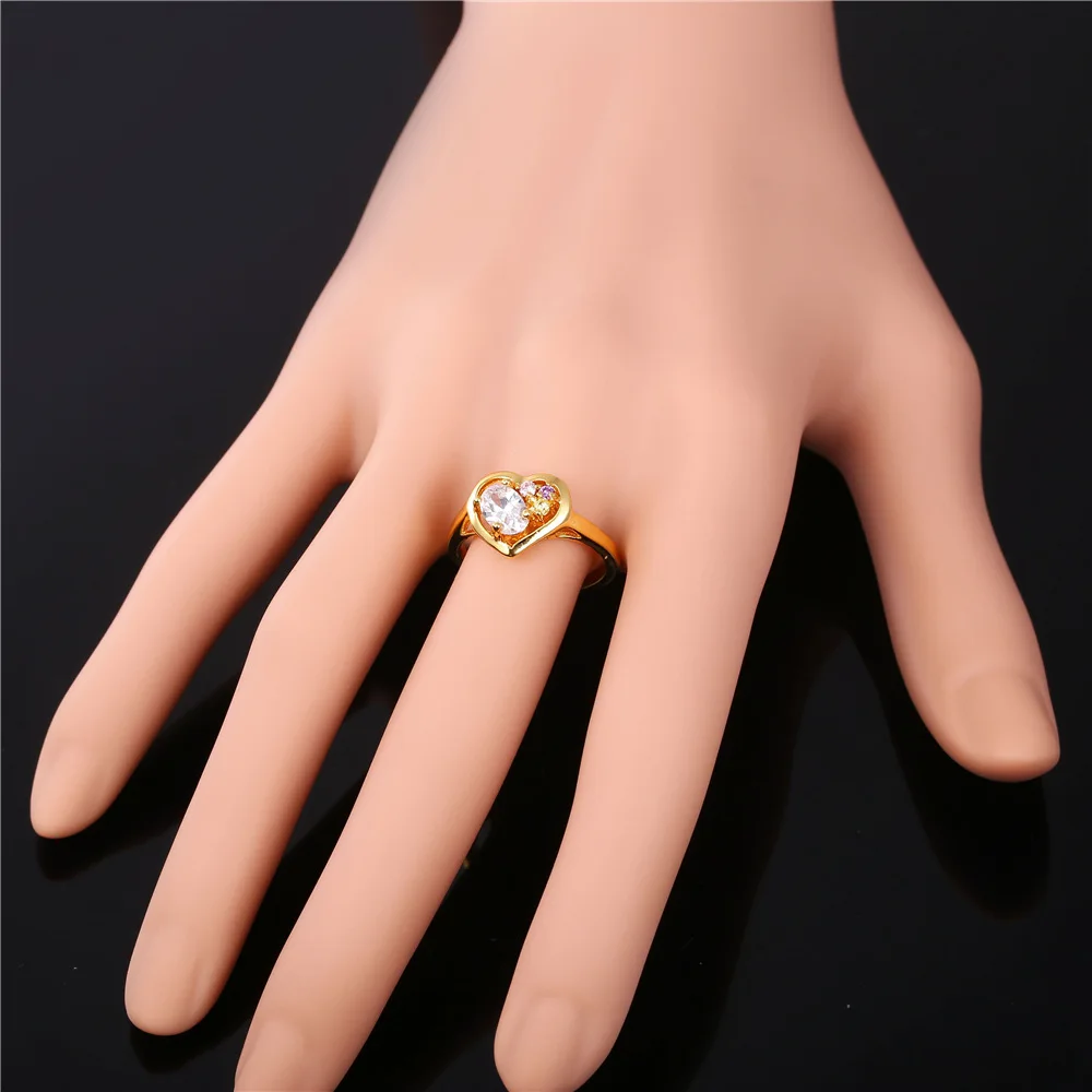 Kpop обручальные кольца для женщин кольцо в форме сердца с коробкой AAA + кубический