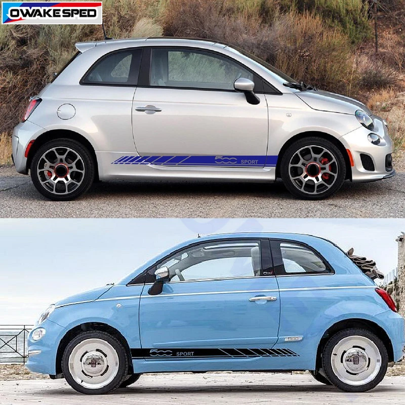 2 шт./лот автомобильный Стайлинг гоночные спортивные полосы для Fiat 500