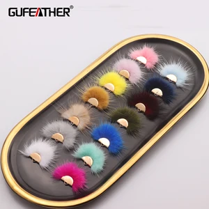 GUFEATHER L199, кисточки, натуральный мех норки, ювелирные изделия аксессуары, ручная работа, серьги аксессуары, изготовление ювелирных изделий, diy серьги, 10 шт.лот