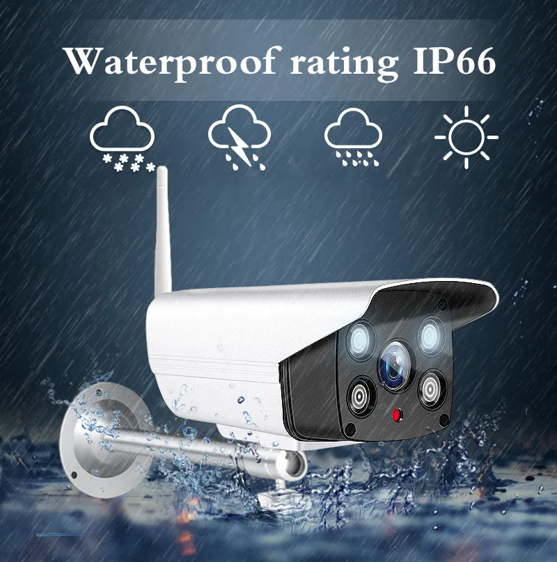 Наружная Wi Fi IP камера 1080P 720P с цветным ночным видением для обнаружения движения