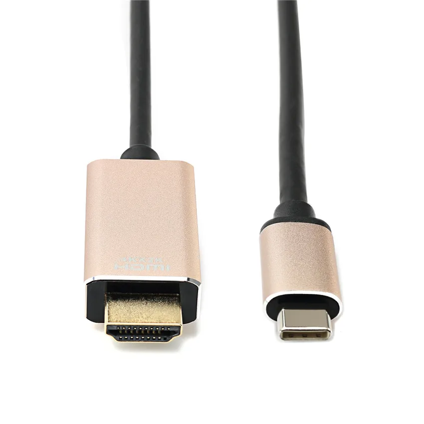 USB Type C к HDMI кабель 4K 60HZ конвертер папа мужчине адаптер 1 8 м алюминиевый корпус для