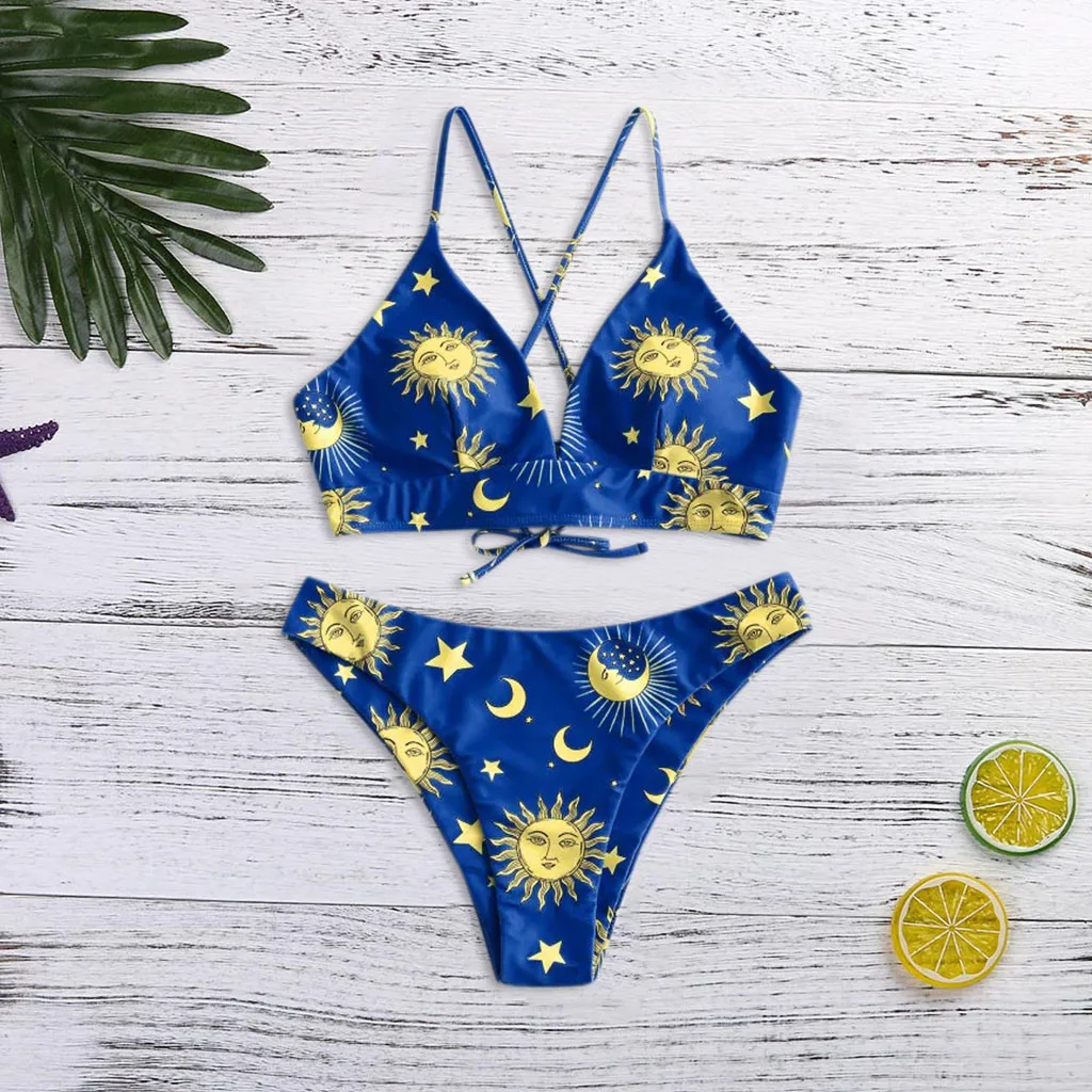 Женский купальный костюм из двух предметов сексуальный купальник бикини с
