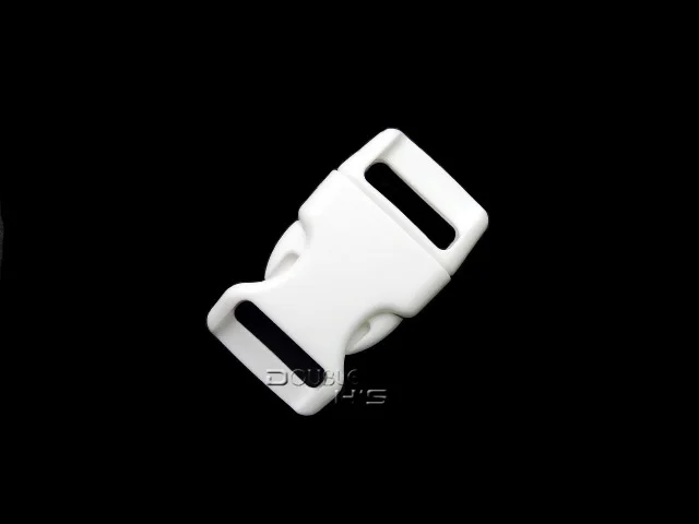 

100pcs/lot 5/8 "Contoured Curved Side Release White Plastic Buckles For Bag DIY Webbing Straps Paracord Bracelet