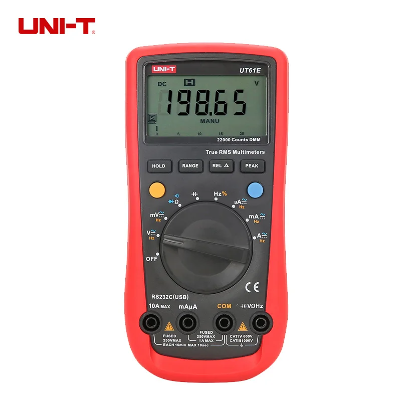 UNI-T UT-61E Современные Цифровые мультиметры UT61E AC DC метр