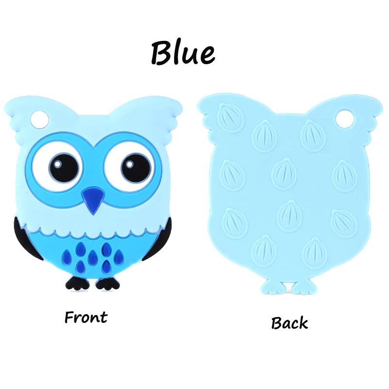 1pc Owl Silicone Teether Baby Necklace Teething Beads Pandent Nursing Chewable Toy Pacifier Chain Shower Gift BPA Free cord | Мать и