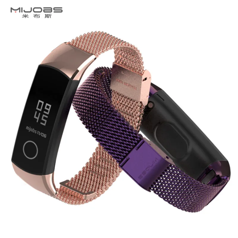 Металлический ремешок Mijobs Milan для Huawei Honor Band 4 ремешки браслеты браслет из