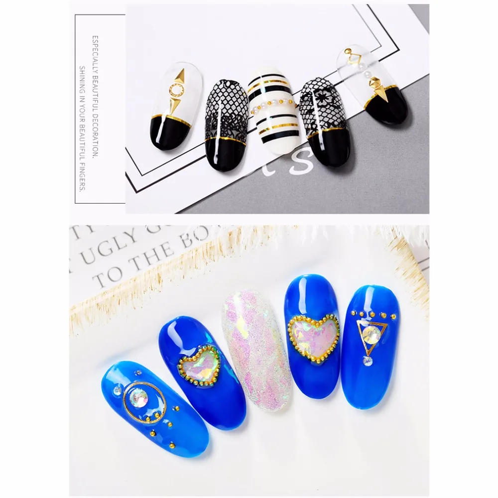 1 УФ гель лак для ногтей искусство икры мяч камешки дизайна Nail Art мини Стразы